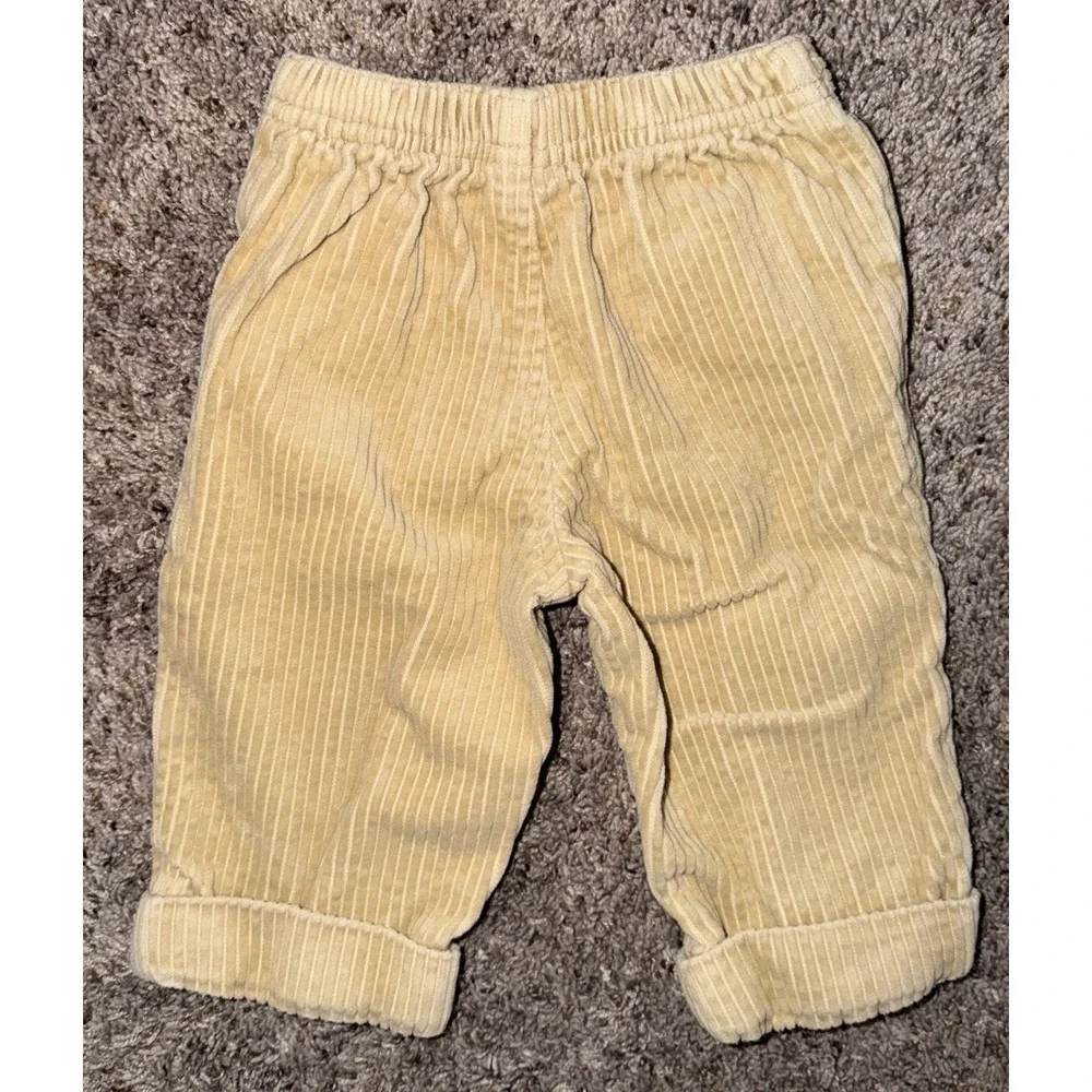 VTG 2006 Gymboree Corduroy Pull On Pant 6-12M‎ Khaki Soft 100% Cotton